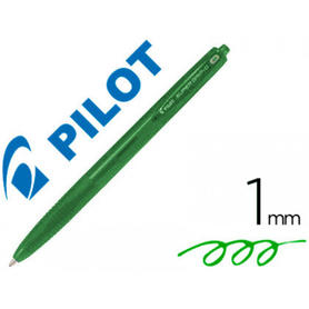Boligrafo pilot supergrip g verde retractil sujecion de caucho tinta base de aceite