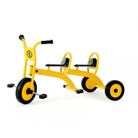 Triciclo amaya escolar doble de acero galvanizado con ruedas de caucho con rodamientos