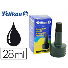 Tinta tampon pelikan negro frasco de 28 ml