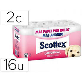 Papel higienico scottex 2 capa s original paquete 16 rollos