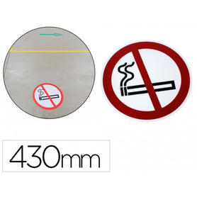 Pictograma adhesivo tarifold uso pared y suelo antideslizante prohibido fumar 430 mm