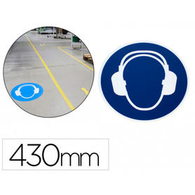 Pictograma adhesivo tarifold uso pared y suelo antideslizante proteccion auditiva requerida 430 mm