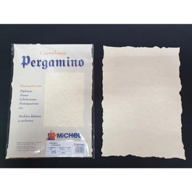 Papel michel pergamino troquelado parchment topacio din a4 paquete de 25 unidades