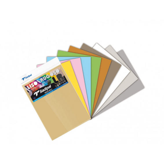 Compra Cartulina sadipal sirio lisa y rugosa din a4 colores pastel pack ...