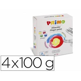 Pintura de dedos primo 100 g caja de 4 unidades colores surtidos