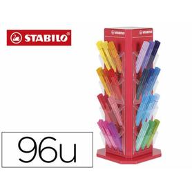 Lapices de colores stabilo trio 12 colores surtidos school pack 96 unidades