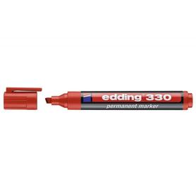 Rotulador edding marcador permanente 330 rojo punta biselada 1-5 mm recargable