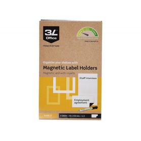 Portaetiquetas magnetico 3l 55x102 mm pack de 3 unidades