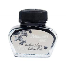 Tinta estilografica pelikan 4001 negro brillante frasco 30 ml