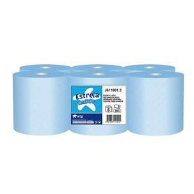 Papel secamanos amoos 2 capas 200 mm x 100 mt color azul paquete de 6 rollos