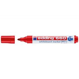 Rotulador edding para pizarra blanca 660 color rojo punta redonda 1,5-3 mm