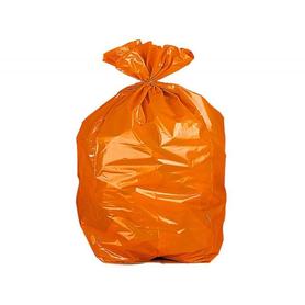 Bolsa basura domestica naranja con autocierre 55 x 60 cm rollo de 15 bolsas