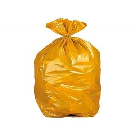Bolsa basura domestica amarilla con autocierre 55 x 60 cm rollo de 15 bolsas