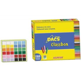 Lapices de cera dacs classbox caja de 288 unidades 12 colores surtidos