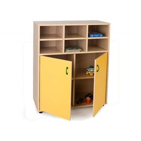 Mueble madera mobeduc intermedio armario y casillero haya/blanco 90x112x40 cm