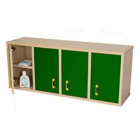 Mueble madera mobeduc casillero 8 casillas con puertas haya/blanco 100x42x28 cm