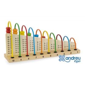Juego andreutoys abacus madera para sumar y restar 29x14,5x7,5 cm