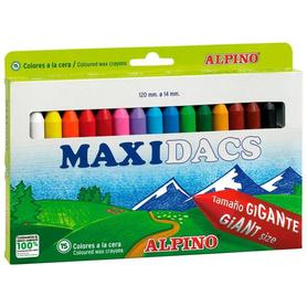 Lapices de cera alpino maxidacs caja de 15 colores surtidos