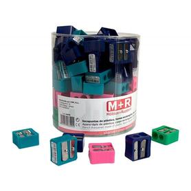 Sacapuntas m+r 332 plastico rectangular 2 usos colores surtidos