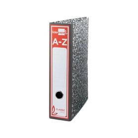 AZ03 - Archivador de palanca Liderpapel de 80 mm de lomo tamaño din a4 cartón entrecolado de color gris sin rado