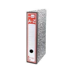 AZ01 - Archivador de palanca Liderpapel de 80 mm de lomo tamaño folio cartón entrecolado de color gris sin rado