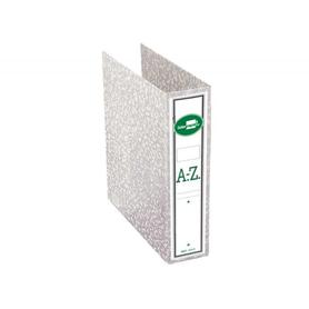 AZ05 - Archivador de palanca Liderpapel de 75 mm de lomo tamaño folio cartón entrecolado de color gris con rado