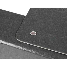Carpeta proyectos liderpapel folio lomo 70mm carton gofrado gris