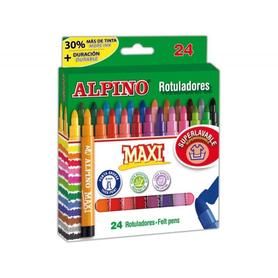 Rotulador alpino maxi -caja de 24 colores