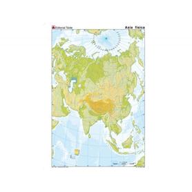 Mapa mudo color din a4 asia -fisico