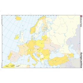 Mapa mudo color din a4 europa -politico