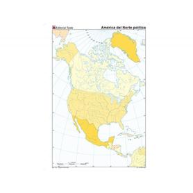 Mapa mudo color din a4 america norte politico