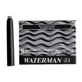 Tinta estilografica waterman serenity blue -caja de 8 cartuchos standard -largos
