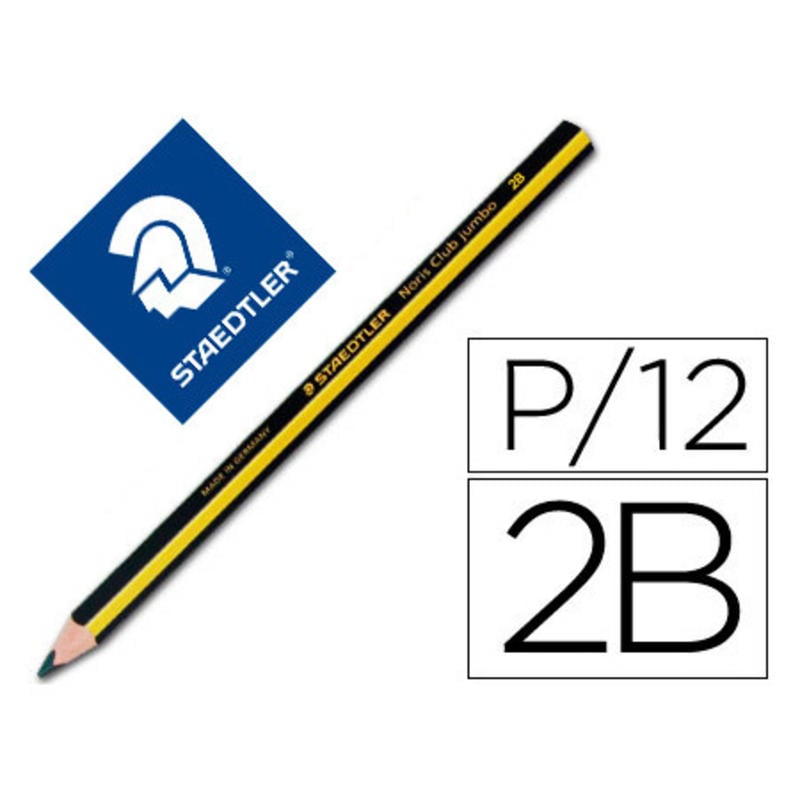 Staedtler 12 unidades Lapices de grafito noris n.2 hb unidad