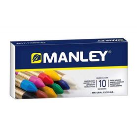 Lapices cera manley -caja de 10 colores ref.110