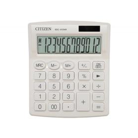 Calculadora citizen sobremesa sdc-812nrwhe eco eficiente solar y a pilas 12 digitos 124x102x25 mm blanco