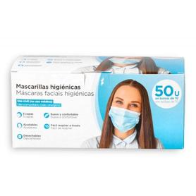 Mascarilla facial higienica desechable 3 capas