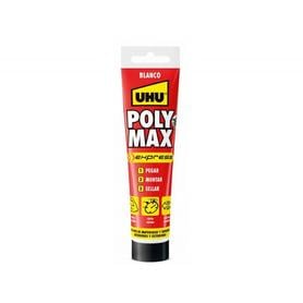 Adhesivo de montaje uhu poly max express blanco tubo de 165 gr