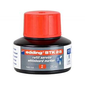 Tinta rotulador edding pizarra blanca btk-25 color rojo frasco de 25 ml
