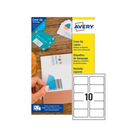 Etiqueta adhesiva impresora Avery 99.1x57mm permanente rectangular blanca 250 etiquetas en 25 hojas din a4