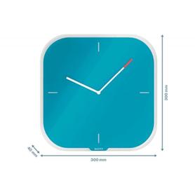 Reloj leitz cosy de pared silencioso cristal 30x30 cm azul
