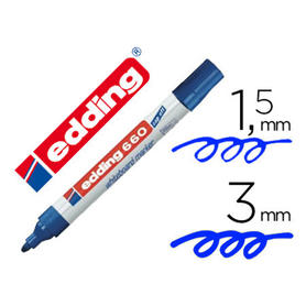Rotulador edding para pizarra blanca 660 color azul punta redonda 1,5-3 mm recargable