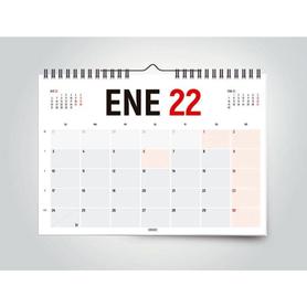 162557 - Calendario pared liderpapel 2022 42x29,7 cm papel 70 gr