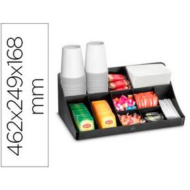 Bandeja organizadora cep con 11 compartimentos poliestireno color negro especial para snacks