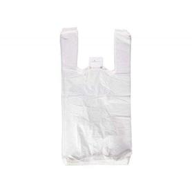 Bolsa camiseta reciclada 70% blanca 50 mc 30x40 cm apta legislacion de bolsas 2021