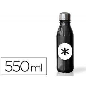 Botella portaliquidos antartik aluminio libre de bpa 550 ml color negro
