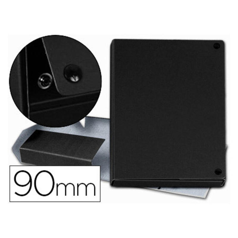 Carpeta proyectos pardo folio lomo 90 mm carton forrado negro con broche Carpeta proyectos pardo folio lomo 90 mm carton forrado negro con broche