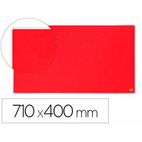 Tablero de anuncios nobo impression pro fieltro rojo formato panoramico 32/ 710x400 mm