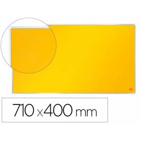 Tablero de anuncios nobo impression pro fieltro amarillo formato panoramico 32/ 710x400 mm