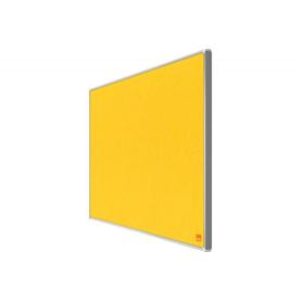 Tablero de anuncios nobo impression pro fieltro amarillo formato panoramico 32/ 710x400 mm