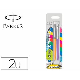 Boligrafo parker jotter originals pop art edicion especial pack duo promocional marigold/purpura